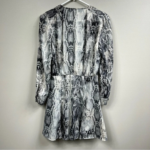 ZARA Basic long sleeve button down snake python print dress Sz S - Picture 3 of 7